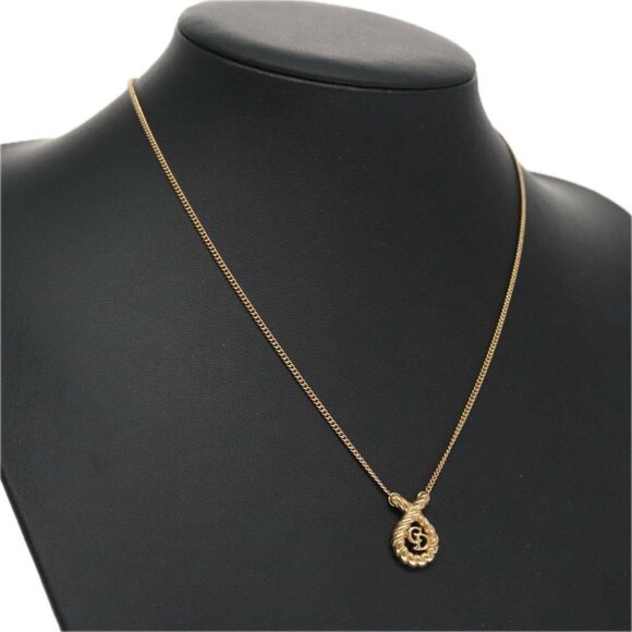 Christian Dior Necklace metal Gold Auth FF5418 - Picture 1 of 11